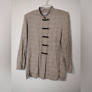 R&M Richards By Karen Kwong Button Up Lightweight Blazer Jacket